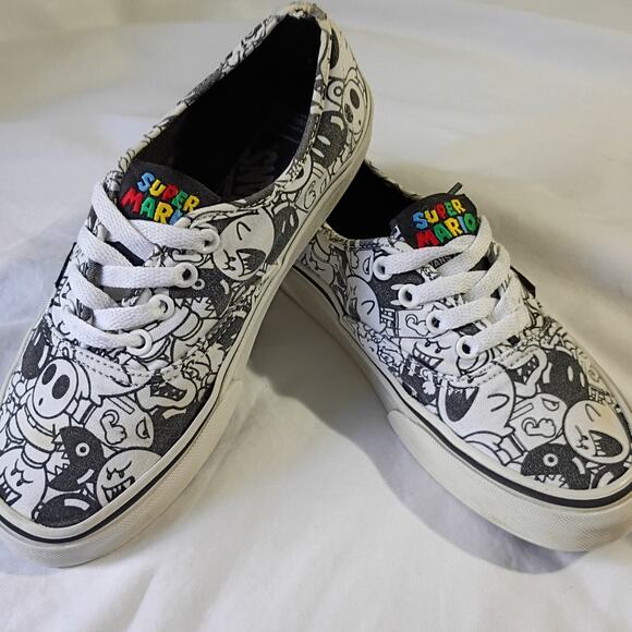 Vans Nintendo Super Mario Bros Villains Game Over Sneakers W7 M5.5 Canvas Skate - Picture 1 of 15